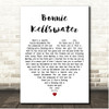 The Irish Rovers Bonnie Kellswater White Heart Song Lyric Print
