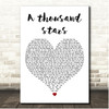 Billy Fury A thousand stars White Heart Song Lyric Print