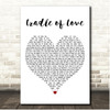 Billy Idol Cradle of Love White Heart Song Lyric Print