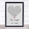 Lord Huron The Night We Met Grey Heart Song Lyric Quote Print