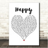 The Rolling Stones Happy White Heart Song Lyric Print