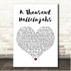 The Shires A Thousand Hallelujahs White Heart Song Lyric Print