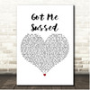 The Twang Got Me Sussed White Heart Song Lyric Print