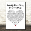 Tom Rogan Lonely Hearts of Everton Park White Heart Song Lyric Print