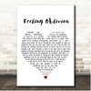 Turin Breaks Feeling Oblivion White Heart Song Lyric Print
