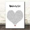 Ty Dolla sign Universe White Heart Song Lyric Print