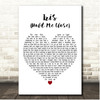 U2 Iris (Hold Me Close) White Heart Song Lyric Print