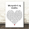 Warren Zevon Werewolves of London White Heart Song Lyric Print