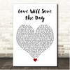 Whitney Houston Love Will Save the Day White Heart Song Lyric Print