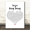 Will Ferrell & My Marianne Jaja Ding Dong White Heart Song Lyric Print