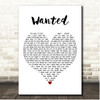 Boyce Avenue Wanted White Heart Song Lyric Print