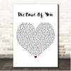 Boyzone Picture Of You White Heart Song Lyric Print