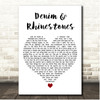 Carrie Underwood Denim & Rhinestones White Heart Song Lyric Print