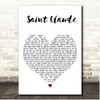 Christine and the Queens Saint Claude White Heart Song Lyric Print