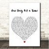 Courteeners One Day At a Time White Heart Song Lyric Print