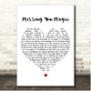 David Essex Missing You Magic White Heart Song Lyric Print