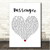 Deftones Passenger White Heart Song Lyric Print