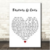 Demis Roussos Forever and Ever White Heart Song Lyric Print