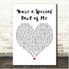 Diana Ross & Marvin Gaye Youre a Special Part of Me White Heart Song Lyric Print