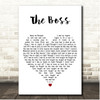 Diana Ross The Boss White Heart Song Lyric Print
