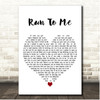 Dionne Warwick Run To Me White Heart Song Lyric Print