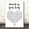 Disneys Aladdin Proud of your boy White Heart Song Lyric Print