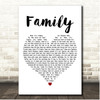 Dolly Parton Family White Heart Song Lyric Print