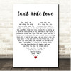 Earth, Wind & Fire Cant Hide Love White Heart Song Lyric Print