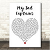 Elbow My Sad Captains White Heart Song Lyric Print