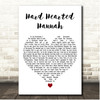 Ella Fitzgerald Hard Hearted Hannah White Heart Song Lyric Print