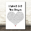 Alex Clare I Won't Let You Down White Heart Song Lyric Print