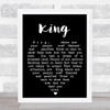 King UB40 Black Heart Quote Song Lyric Print