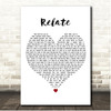 for KING & COUNTRY RELATE White Heart Song Lyric Print