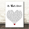 Alison Moyet Is This Love White Heart Song Lyric Print