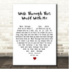 George Jones Walk Through This World With Me White Heart Song Lyric Print