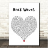 Glass Animals Heat Waves White Heart Song Lyric Print