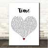 Hootie & The Blowfish Time White Heart Song Lyric Print