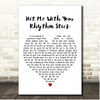Ian Dury and The Blockheads Hit Me With Your Rhythm Stick White Heart Song Lyric Print