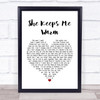 Mary Lambert She Keeps Me Warm White Heart Song Lyric Quote Print