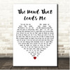 Jane McDonald The Hand That Leads Me White Heart Song Lyric Print