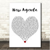 Janet Jackson New Agenda White Heart Song Lyric Print