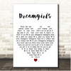 Jennifer Hudson Dreamgirls (Finale) White Heart Song Lyric Print