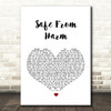 Massive Attack Safe From Harm White Heart Song Lyric Quote Print