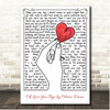 Olivia Dean Ok Love You Bye Line Art Hand & Heart Song Lyric Print