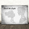 The Cat Empire Steal the Light Grey Landscape Man & Lady Song Lyric Print