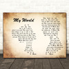 Engelbert Humperdinck My World Landscape Man & Lady Song Lyric Print