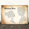 Johnny Preston Running Bear Landscape Man & Lady Song Lyric Print