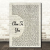 Maxi Priest Close To You Vintage Script Song Lyric Quote Print
