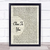 Maxi Priest Close To You Vintage Script Song Lyric Quote Print