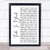 Metallica Fade To Black White Script Song Lyric Quote Print